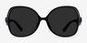 Paradise Black PlasticSunglass Frames from EyeBuyDirect, Front View