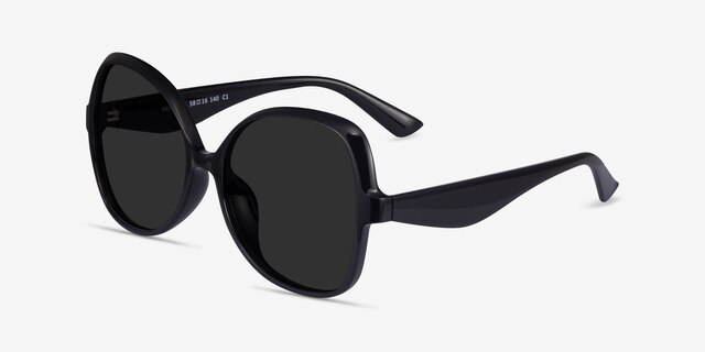 Paradise Black PlasticSunglass Frames from EyeBuyDirect, Angle View