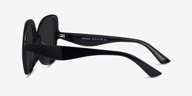 Paradise Black PlasticSunglass Frames from EyeBuyDirect, Side View