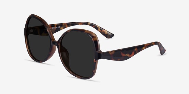 Paradise Tortoise PlasticSunglass Frames from EyeBuyDirect, Angle View