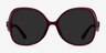 Paradise Burgundy PlasticSunglass Frames from EyeBuyDirect, Front View