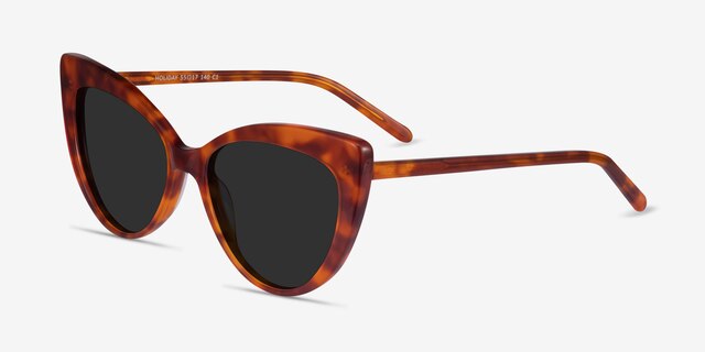 Holiday Brown Tortoise AcetateSunglass Frames from EyeBuyDirect, Angle View