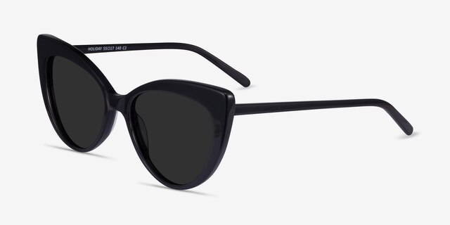 Holiday Black AcetateSunglass Frames from EyeBuyDirect, Angle View