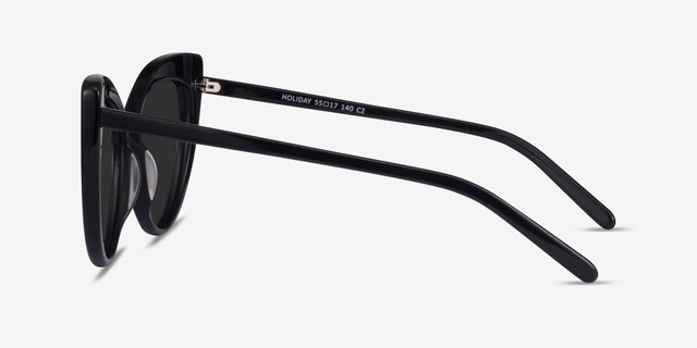 Holiday Black AcetateSunglass Frames from EyeBuyDirect, Side View