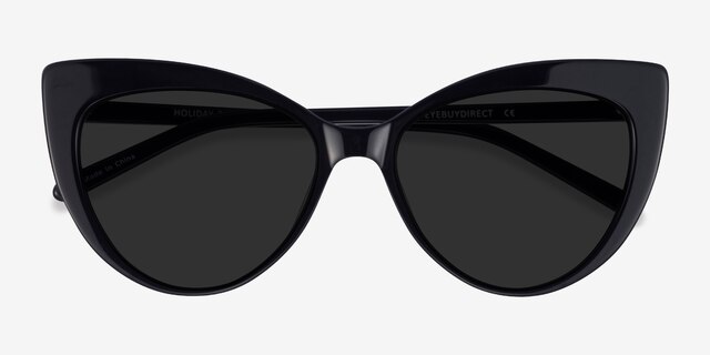 Holiday Black AcetateSunglass Frames from EyeBuyDirect, Closed View