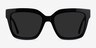 Itinerary Black AcetateSunglass Frames from EyeBuyDirect, Front View