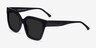 Itinerary Black AcetateSunglass Frames from EyeBuyDirect, Angle View