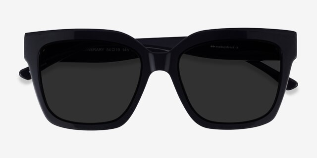 Itinerary Black AcetateSunglass Frames from EyeBuyDirect, Closed View