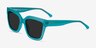 Itinerary Turquoise AcetateSunglass Frames from EyeBuyDirect, Angle View