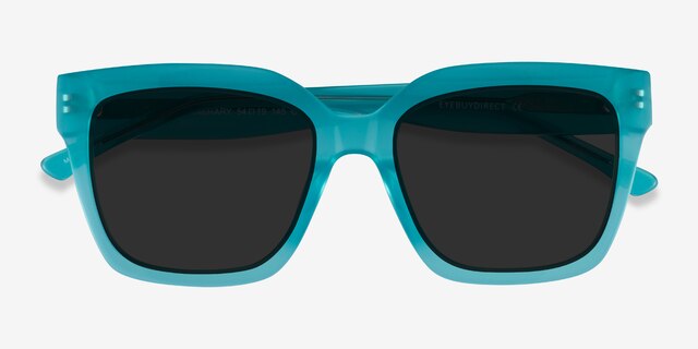 Itinerary Turquoise AcetateSunglass Frames from EyeBuyDirect, Closed View
