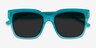 Itinerary Turquoise AcetateSunglass Frames from EyeBuyDirect, Closed View