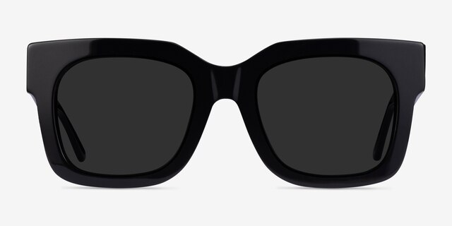 Monterey Black AcetateSunglass Frames from EyeBuyDirect, Front View