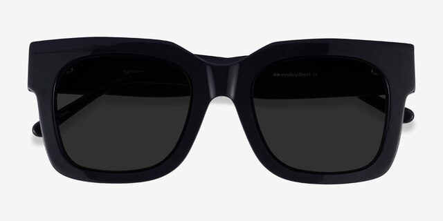 Monterey Black AcetateSunglass Frames from EyeBuyDirect, Closed View