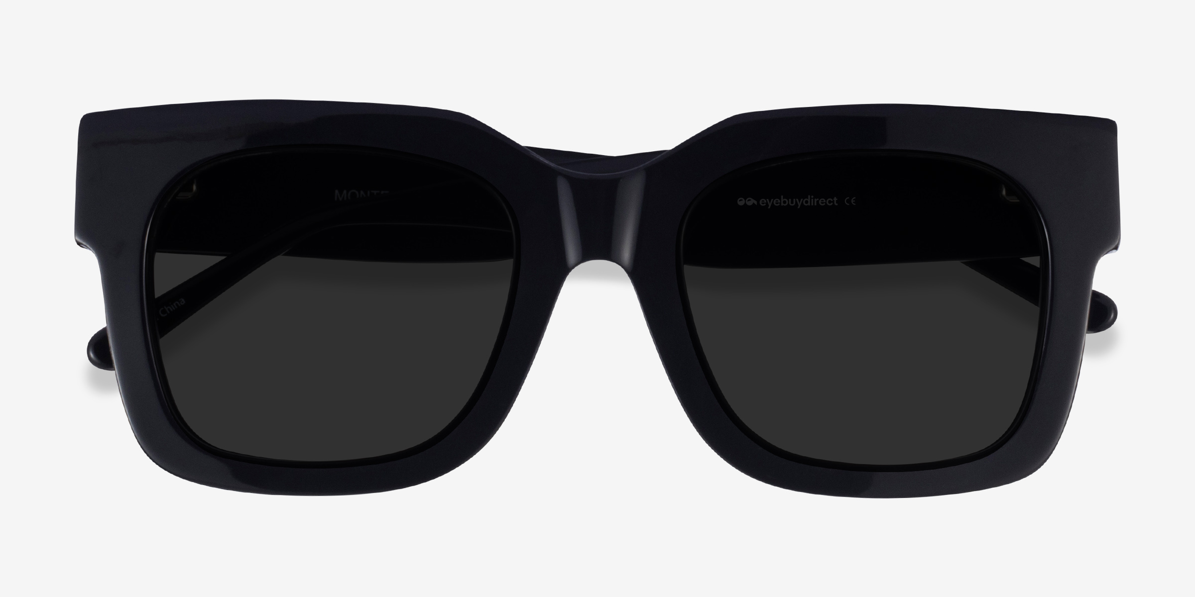 Monterey - Square Black Frame Prescription Sunglasses | Eyebuydirect