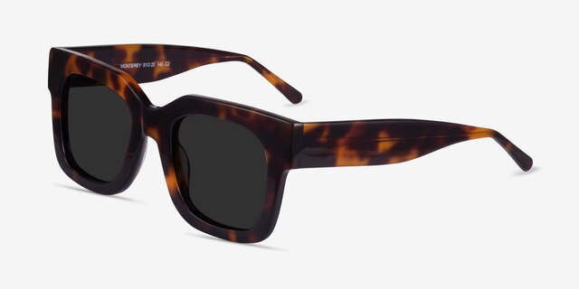Monterey Tortoise AcetateSunglass Frames from EyeBuyDirect, Angle View