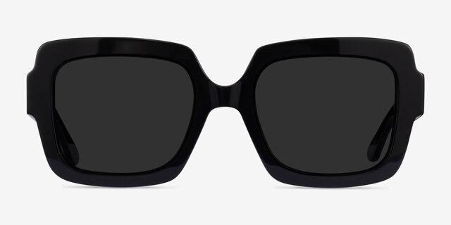 Sometime Black AcetateSunglass Frames from EyeBuyDirect, Front View