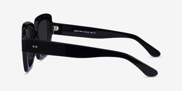 Sometime Black AcetateSunglass Frames from EyeBuyDirect, Side View