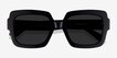 Sometime Black AcetateSunglass Frames from EyeBuyDirect, Closed View