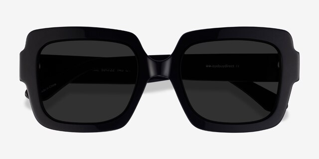 Sometime Black AcetateSunglass Frames from EyeBuyDirect, Closed View