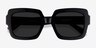 Sometime Black AcetateSunglass Frames from EyeBuyDirect, Closed View