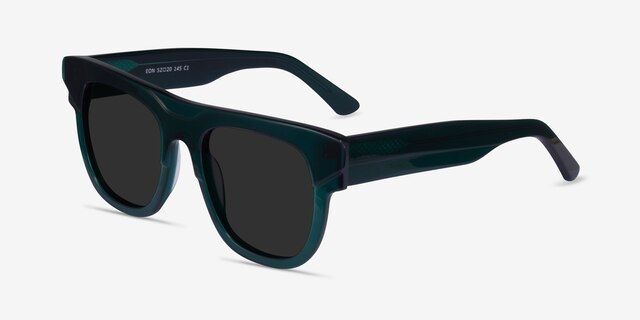 Eon Teal AcetateSunglass Frames from EyeBuyDirect, Angle View