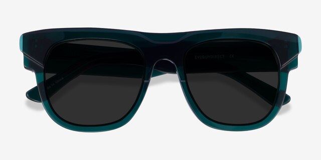 Eon Teal AcetateSunglass Frames from EyeBuyDirect, Closed View