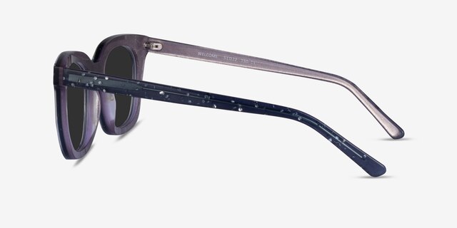 Welcome Gray AcetateSunglass Frames from EyeBuyDirect, Side View