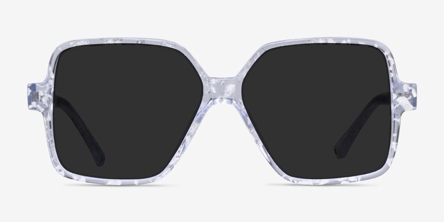 Town Clear Silver AcetateSunglass Frames from EyeBuyDirect, Front View