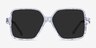 Town Clear Silver AcetateSunglass Frames from EyeBuyDirect, Front View