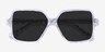 Town Clear Silver AcetateSunglass Frames from EyeBuyDirect, Closed View