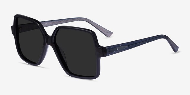 Town Black AcetateSunglass Frames from EyeBuyDirect, Angle View