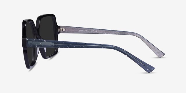 Town Black AcetateSunglass Frames from EyeBuyDirect, Side View