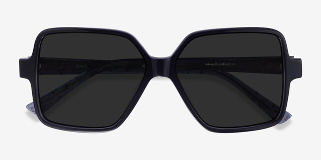 Town Black AcetateSunglass Frames from EyeBuyDirect, Closed View