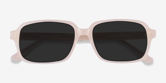 Opacity Beige AcetateSunglass Frames from EyeBuyDirect, Closed View