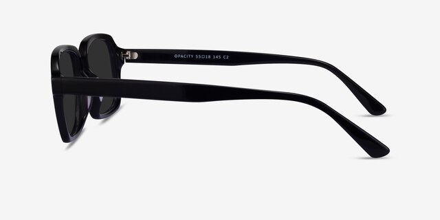 Opacity Black AcetateSunglass Frames from EyeBuyDirect, Side View