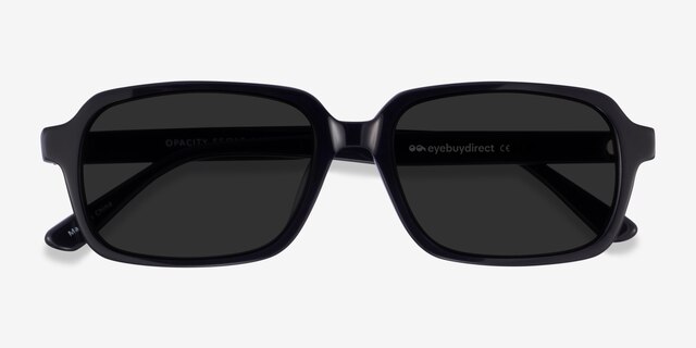 Opacity Black AcetateSunglass Frames from EyeBuyDirect, Closed View