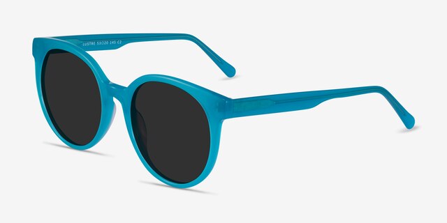 Lustre Aqua AcetateSunglass Frames from EyeBuyDirect, Angle View