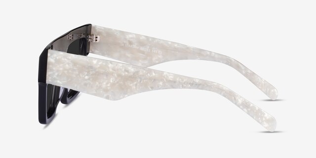 Starship Black White AcetateSunglass Frames from EyeBuyDirect, Side View