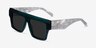Starship Dark Green Gray AcetateSunglass Frames from EyeBuyDirect, Angle View