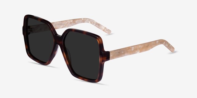 Beam Tortoise Champagne AcetateSunglass Frames from EyeBuyDirect, Angle View