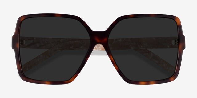 Beam Tortoise Champagne AcetateSunglass Frames from EyeBuyDirect, Closed View