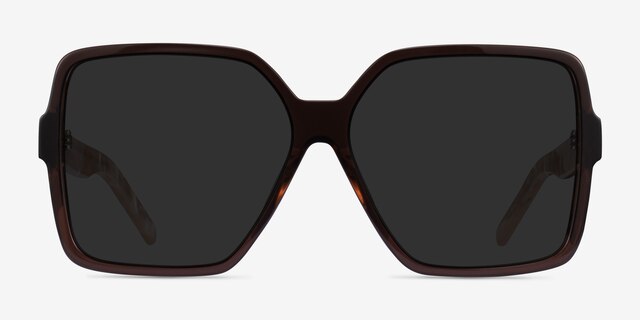 Beam Clear Brown Champagne AcetateSunglass Frames from EyeBuyDirect, Front View