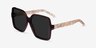 Beam Clear Brown Champagne AcetateSunglass Frames from EyeBuyDirect, Angle View