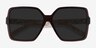 Beam Clear Brown Champagne AcetateSunglass Frames from EyeBuyDirect, Closed View