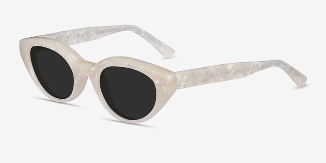 Galactic Beige AcetateSunglass Frames from EyeBuyDirect, Angle View
