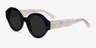 Supernova Black White AcetateSunglass Frames from EyeBuyDirect, Angle View
