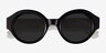 Supernova Black White AcetateSunglass Frames from EyeBuyDirect, Closed View