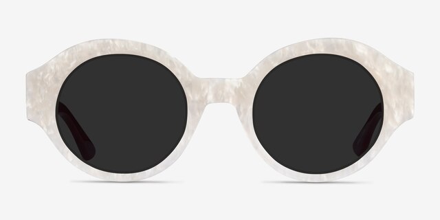 Supernova White Burgundy AcetateSunglass Frames from EyeBuyDirect, Front View