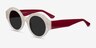 Supernova White Burgundy AcetateSunglass Frames from EyeBuyDirect, Angle View