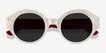 Supernova White Burgundy AcetateSunglass Frames from EyeBuyDirect, Closed View